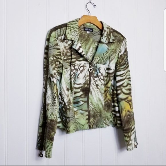 Victoria Pappas Jackets & Blazers - Victoria Pappas Animal Print Blazer Jacket